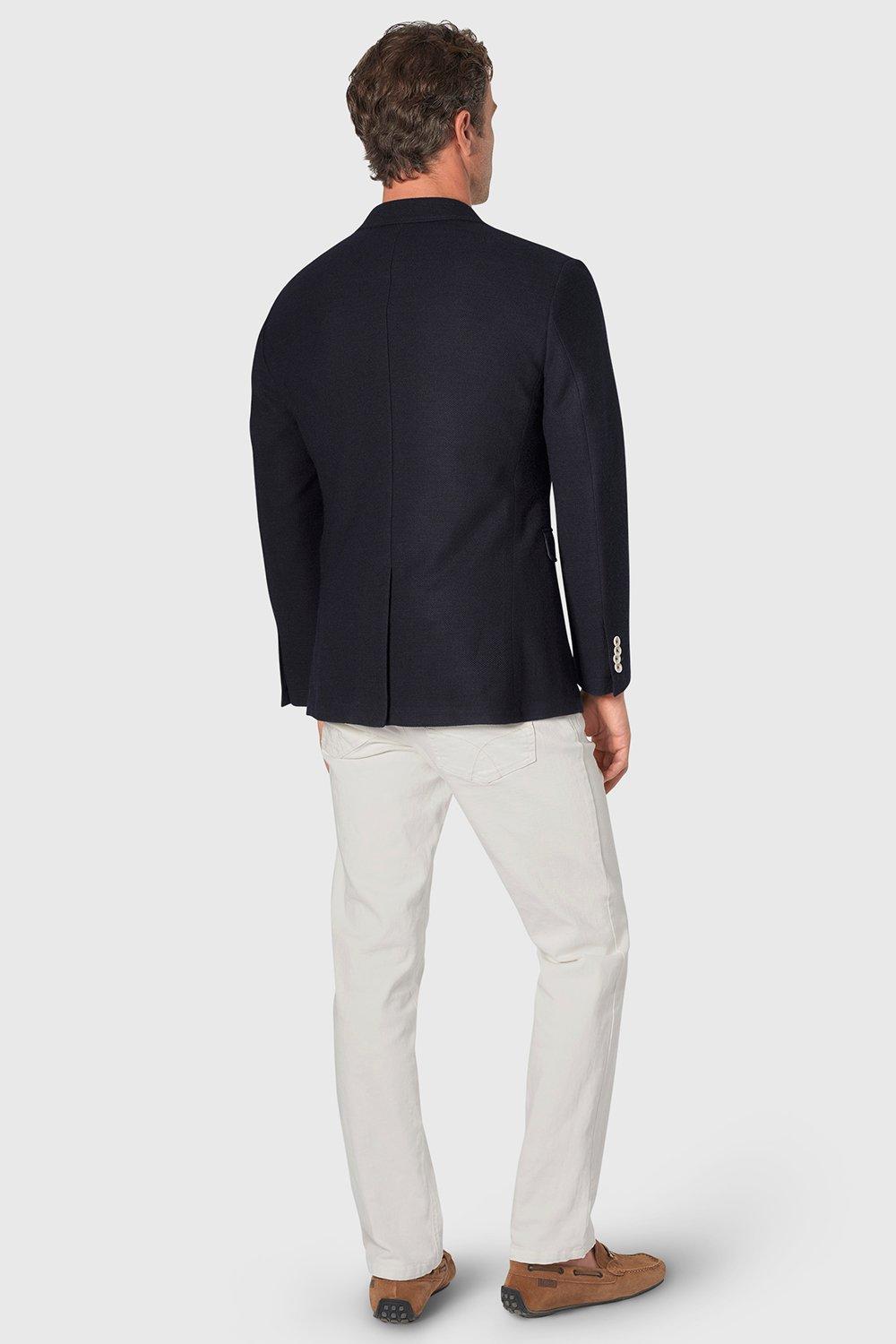 Jackets Coats Larkins Navy Knitted Unstructured Jacket Brook